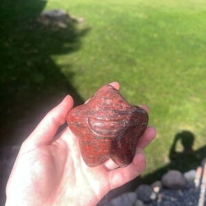 Red jasper crystal carving